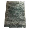 Image 1 : Contemporary Shag Area Rug - Teal and Earth Stone - Approx 63in x 90in