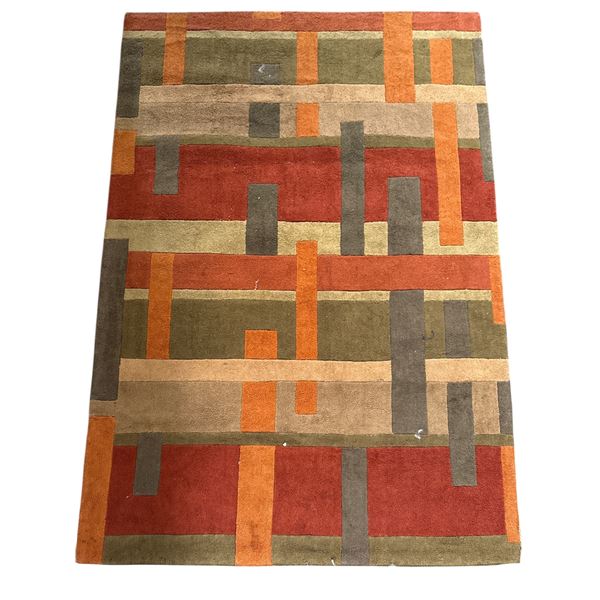 Home Accents Multicolor Geometric Hand Tufted Rug - Approx 92in x 60in