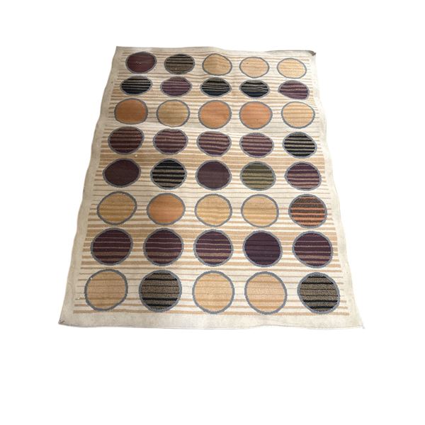 Home Accents Contemporary Rug Collection - Polka Dots / Ivory - Approx 5ft 2in x 7ft 2in