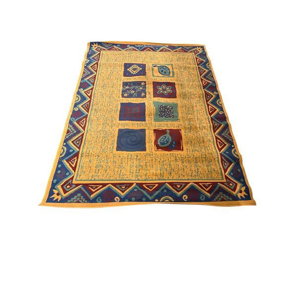 Vibrant SouthWestern Geometric Area Rug -  Bold Multicolor Boho Accent Rug - Approx 92in x 63in