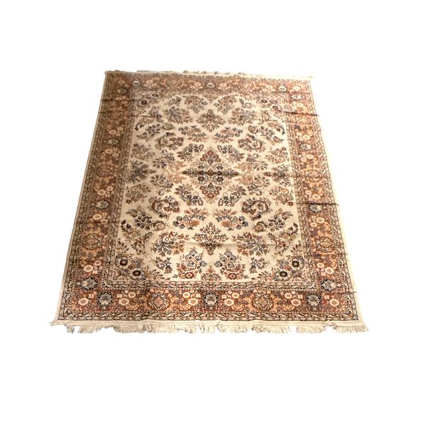 Traditional Estate Medallion Hand Tufted Belgium Area Rug - Approx 99in x 129in