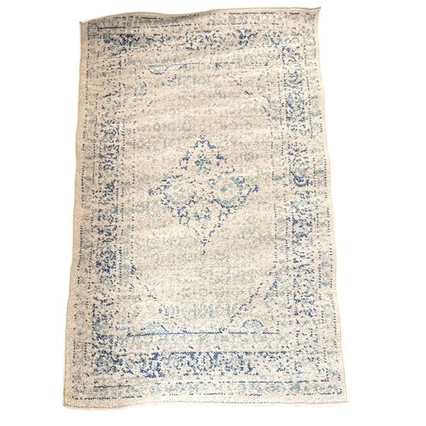 Bodrum Light Blue Turkish Rug - Approx 36in x 60in