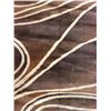 Image 2 : Contemporary Abstract Swirl Area Rug in Chocolate - Approx 58in x 86in
