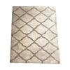 Image 1 : Grey Lattice Plush Shag Modern Area Rug - Approx 64in x 90in
