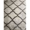 Image 2 : Grey Lattice Plush Shag Modern Area Rug - Approx 64in x 90in