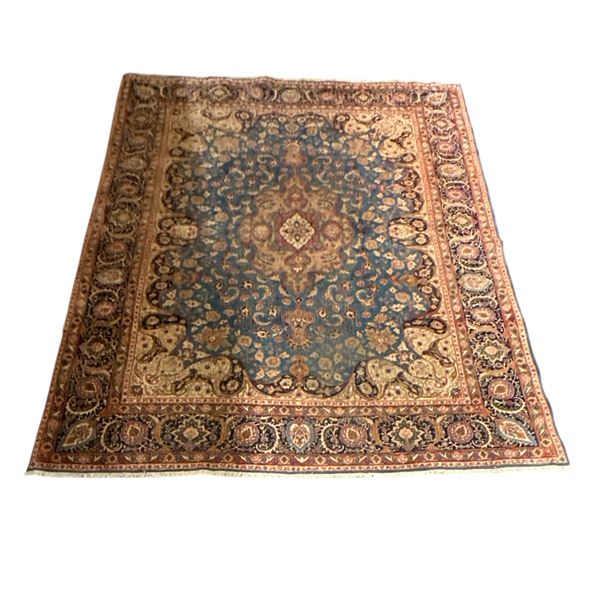 Royal Persian Sapphire & Bronze Intricate Hand Tufted Area Rug - Approx 116in x 146in