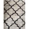 Image 2 : Classic Moroccan Trellis Plush Gray Area Rug - Approx 64in x 88in