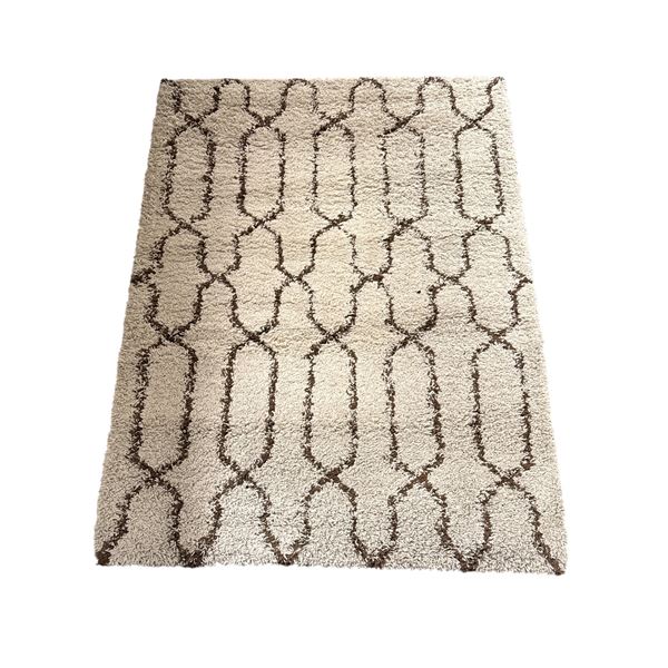 Modern Tango Cream & Brown Rug - Approx 62in x 90in