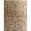 Image 2 : Kashan Authentic Hand Tufted Olive-Beige Persian Rug - Approx 78in x 118in