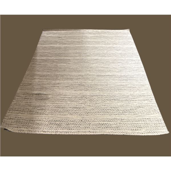 Nordic Style Textured Loop Carpet In Cream & Slate - Approx 102in x 146in