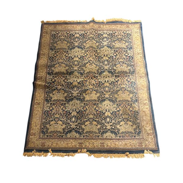 Ornate Midnight Gold Hand Tufted Area Rug - Approx 109in x 78in