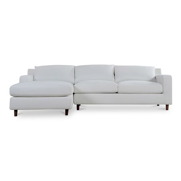 BNIB Moe's - Hutton Left Sectional White - 100in x 63in x 29.1in - Retail Price: $4,699 - MO-1005-05