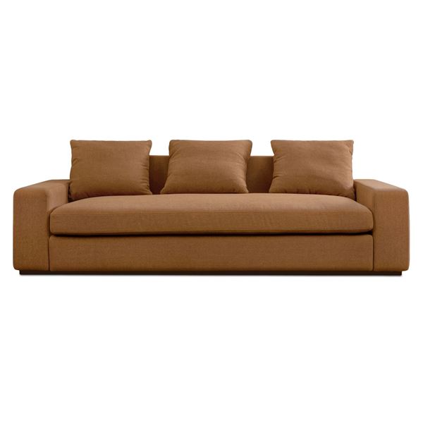 BNIB Moe's - Thomas Sofa Performance Fabric Rust - 98 x 41 x 36 - Retail Price: $3,949.00 - MO-1003-