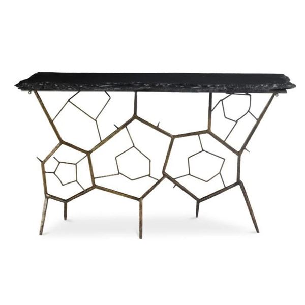 BNIB Moe's - Nate Slate Console Table - 51 x 16 x 30.5 - Retail Price: $1,349.00 - QJ-1010-25-0