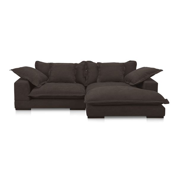 BNIB Moe's - Daydream Sectional Performance Fabric Dark Brown - 106 x 66 x 34 - Retail Price: $4,099