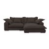 Image 1 : BNIB Moe's - Daydream Sectional Performance Fabric Dark Brown - 106 x 66 x 34 - Retail Price: $4,099