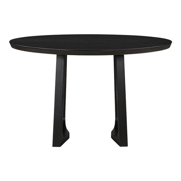 BNIB Moe's - Silas Round Dining Table Black Ash - 48 x 48 x 29.5 - Retail Price: $1,499.00 - BC-1102