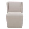 Image 1 : BNIB Moe's - Cormac Rolling Dining Chair Performance Fabric Warm Sand - 24 x 26 x 33 - Retail Price: