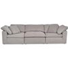 Image 1 : BNIB - Moe's Clay 3-Piece Modular Sofa Performance Fabric - Grey - Retails: $5599