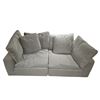 Image 1 : BNIB - Moe's Clay 2-Piece Modular Sofa Performance Fabric - Grey - Retails: $4599