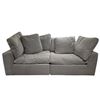 Image 2 : BNIB - Moe's Clay 2-Piece Modular Sofa Performance Fabric - Grey - Retails: $4599