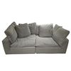 Image 5 : BNIB - Moe's Clay 2-Piece Modular Sofa Performance Fabric - Grey - Retails: $4599