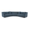 Image 1 : BNIB - Moe's Fraser 3-Piece Modular Sofa w/wedge slipper - Deep Blue - Retails: $7949 - Dimensions: 