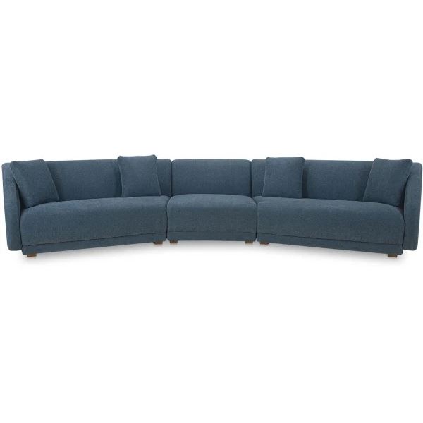 BNIB - Moe's Fraser 3-Piece Modular Sofa w/slipper - Deep Blue - Retails: $7949 - Dimensions:163.00"