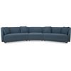 Image 1 : BNIB - Moe's Fraser 3-Piece Modular Sofa w/slipper - Deep Blue - Retails: $7949 - Dimensions:163.00"