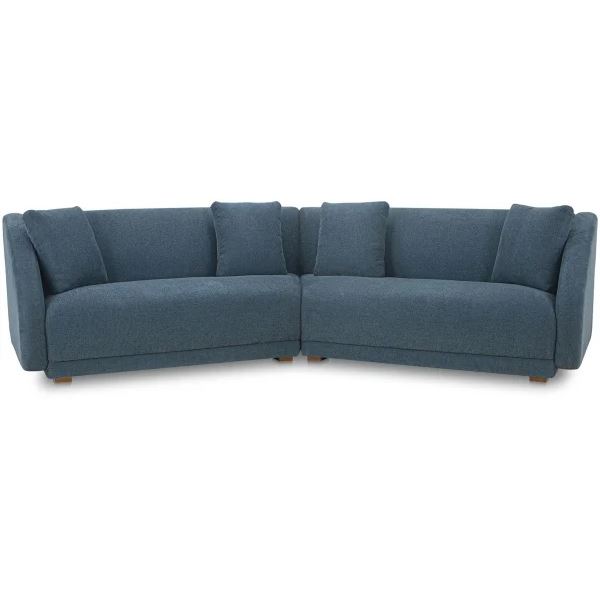 BNIB - Moe's Fraser 2-Piece Modular Sofa - Deep Blue - Retails: $5500 - Dimensions: 128.00" W x 34.2