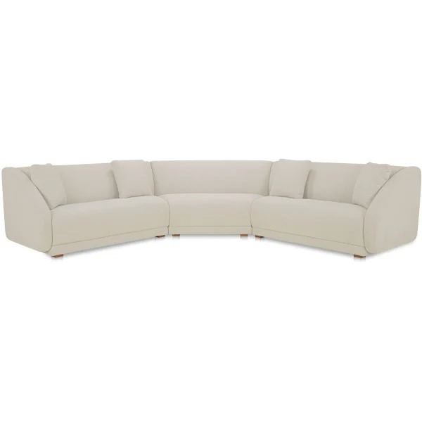 BNIB - Moe's Fraser 3-Piece Modular Sofa w/wedge slipper - Off White - Retails: $7949 - Dimensions: 