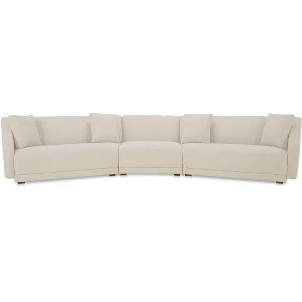 BNIB - Moe's Fraser 3-Piece Modular Sofa w/slipper - Off White - Retails: $7949 - Dimensions:163.00"