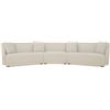 Image 1 : BNIB - Moe's Fraser 3-Piece Modular Sofa w/slipper - Off White - Retails: $7949 - Dimensions:163.00"