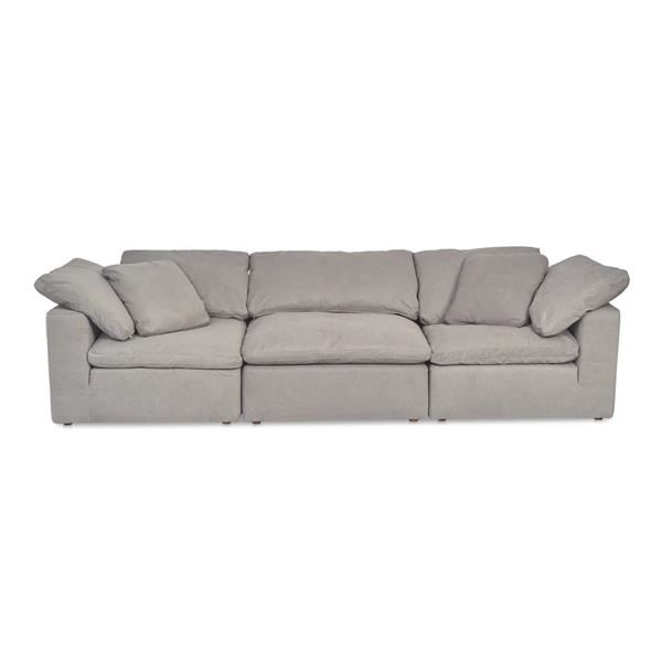 BNIB - Moe's Terra 3-Piece Condo Modular Sofa - Light Grey - Retails: $5299 - Dimensions: 38in L x 1