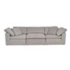 Image 1 : BNIB - Moe's Terra 3-Piece Condo Modular Sofa - Light Grey - Retails: $5299 - Dimensions: 38in L x 1