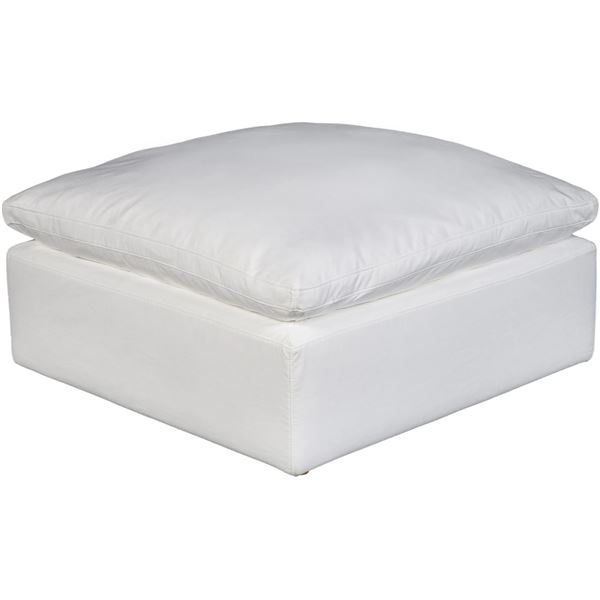 New - Moe's Terra Condo Ottoman - Fabric White - Retails: $1349 - Dimensions: 38in x 38in x 19in