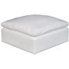 Image 1 : New - Moe's Terra Condo Ottoman - Fabric White - Retails: $1349 - Dimensions: 38in x 38in x 19in