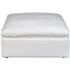 Image 2 : New - Moe's Terra Condo Ottoman - Fabric White - Retails: $1349 - Dimensions: 38in x 38in x 19in