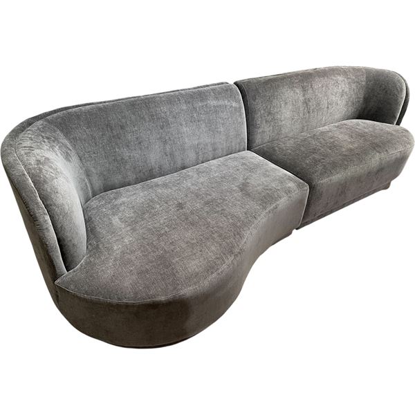 New - Moe's Yoon 2-Piece Modular Sectional - Umbra Grey - Left-Hand Facing - Retails: $6499