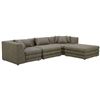 Image 1 : BNIB - Moe's Lowtide 4-Piece Modular Sectional w/curved ottoman - Stone Tweed - Retails: $7999