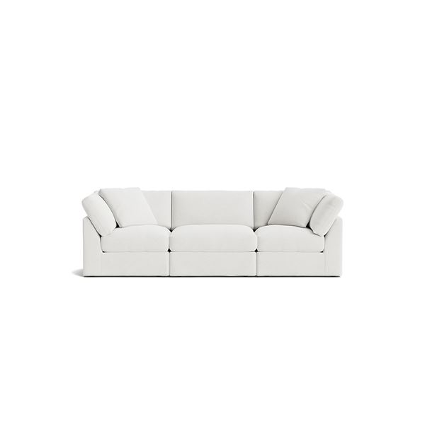 BNIB - Sunday's Get Together 3-Piece Modular Large Sofa- Sea Salt - Retails: $6590 - Includes 2 corn