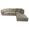 Image 4 : New - Sunday's Chill Time 4-Piece Modular Sectional - Biscuit - Retails: $6290 - 125"W x 83"D x 36