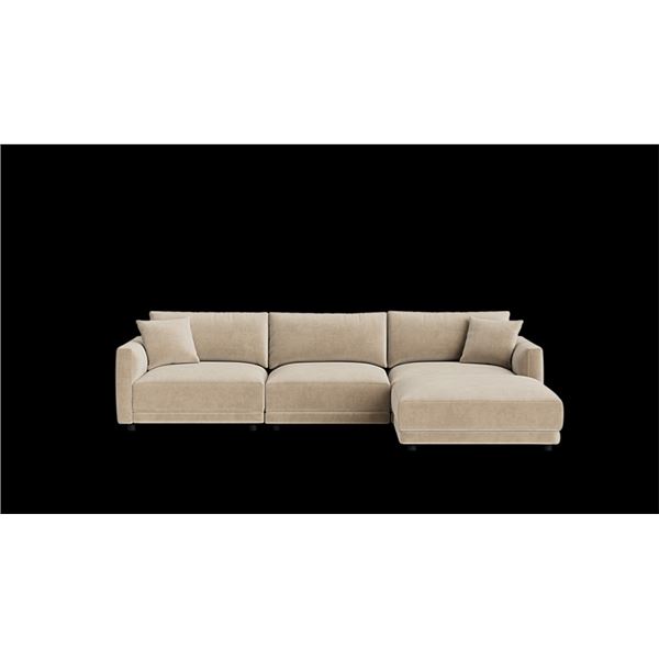 BNIB - Sunday's Soft Spot 4-Piece Modular Sectional - Cashew - Retails: $5750 - 125"W x 80"D x 33"H