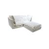 Image 2 : New - Moe's Olivia 3-Piece Modular Loveseat- Fabric White - Retails: $4999