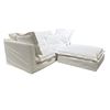 Image 3 : New - Moe's Olivia 3-Piece Modular Loveseat- Fabric White - Retails: $4999