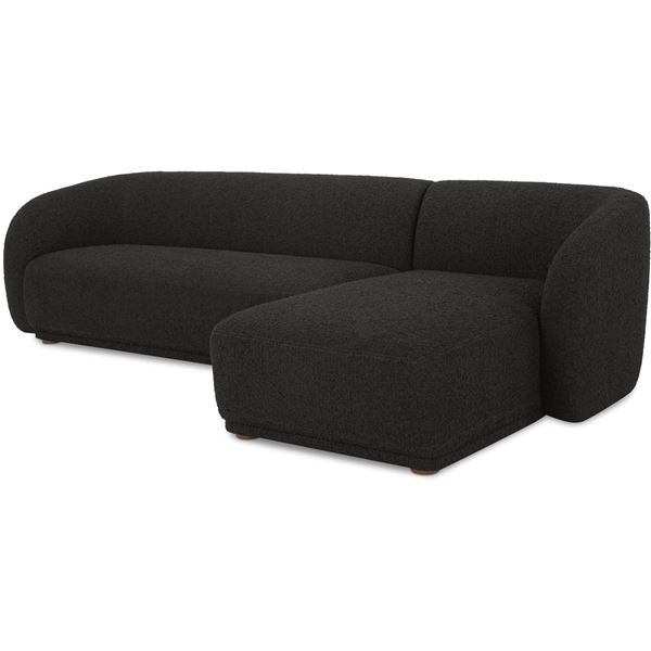 New Moe's - Faye Sectional Right Black Boucle - 112 x 59.65 x 29.80in - Retail Price: $5,649 -