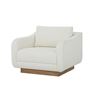 Image 1 : BNIB Moe's - Keane Lounge Chair Cream - 40 x 39 x 28 - Retail Price: $3,147.99 - FO-1046-05
