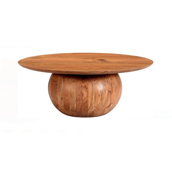 BNIB Moe's - Bradbury Coffee Table Large Natural Acacia - 42 x 42 x 13.75 - Retail Price: $1,649.00