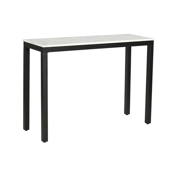 BNIB Moe's - Parson Console Table White Marble - 42 x 14 x 30 - Retail Price: $799.00 - KY-1035-02-0