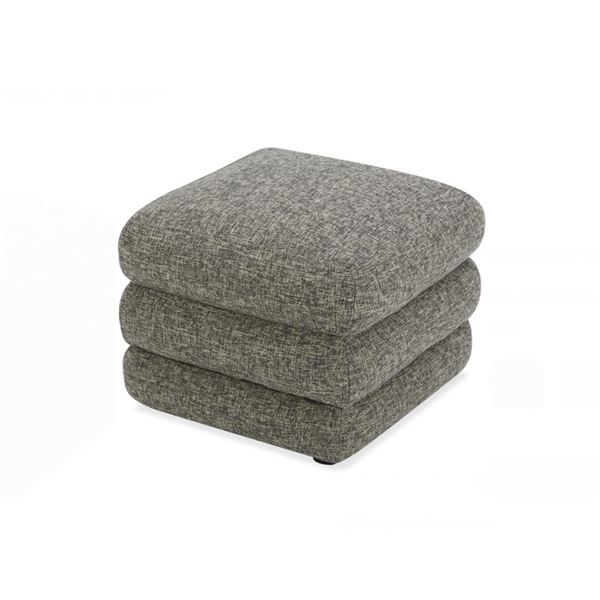 BNIB Moe's - Lowtide Stool Stone Tweed - 21.65 x 21.65 x 15.35in - Retail Price: $529 - KQ-1034-37-C